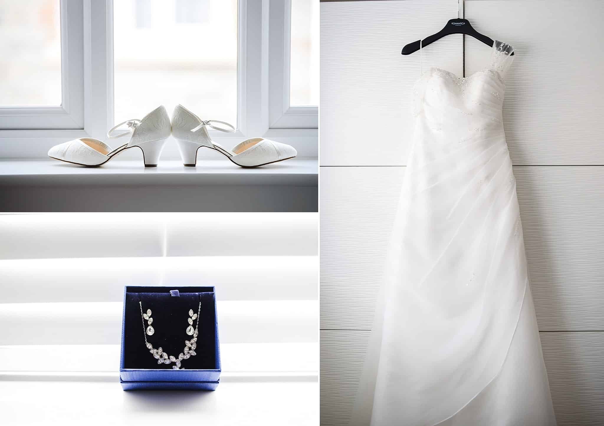 Wedding details, the dress, shoes and jewellery