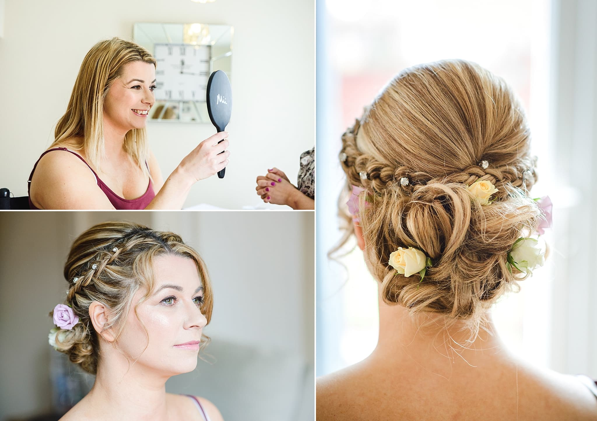 Bridal hair and makeup for a Leigh Park hotel wedding