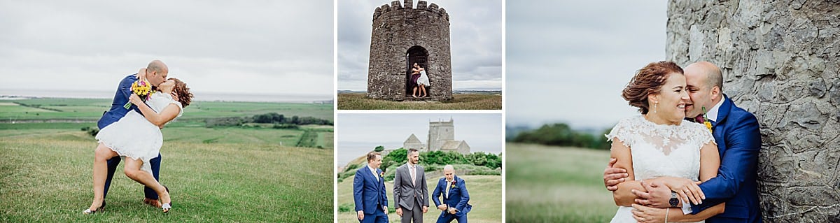 The Beachlands hotel - Weston-Super-Mare Wedding 18 collage of fun wedding photos taken in Weston Super Mare at Uphill nature reserve