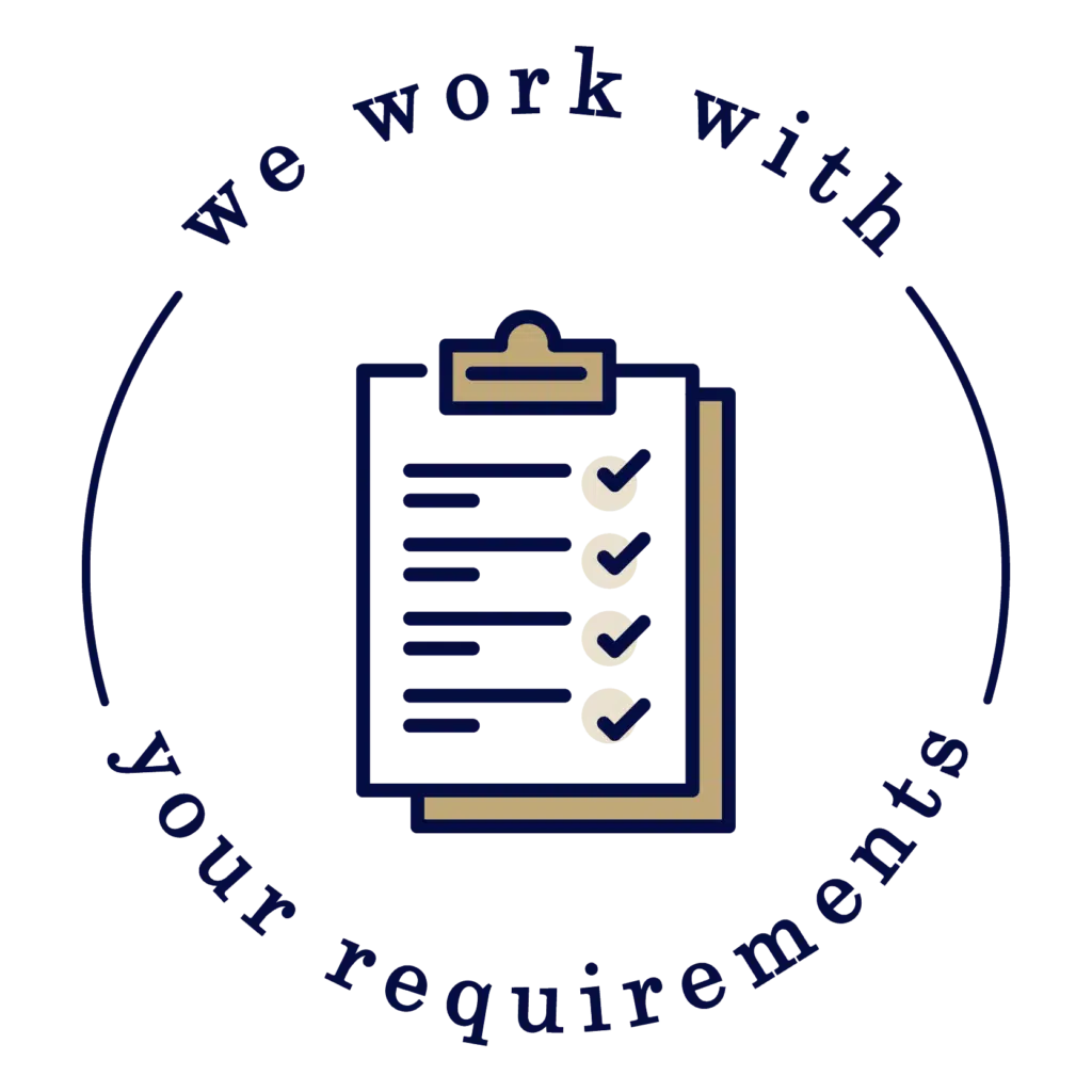 We work with your requirements icon