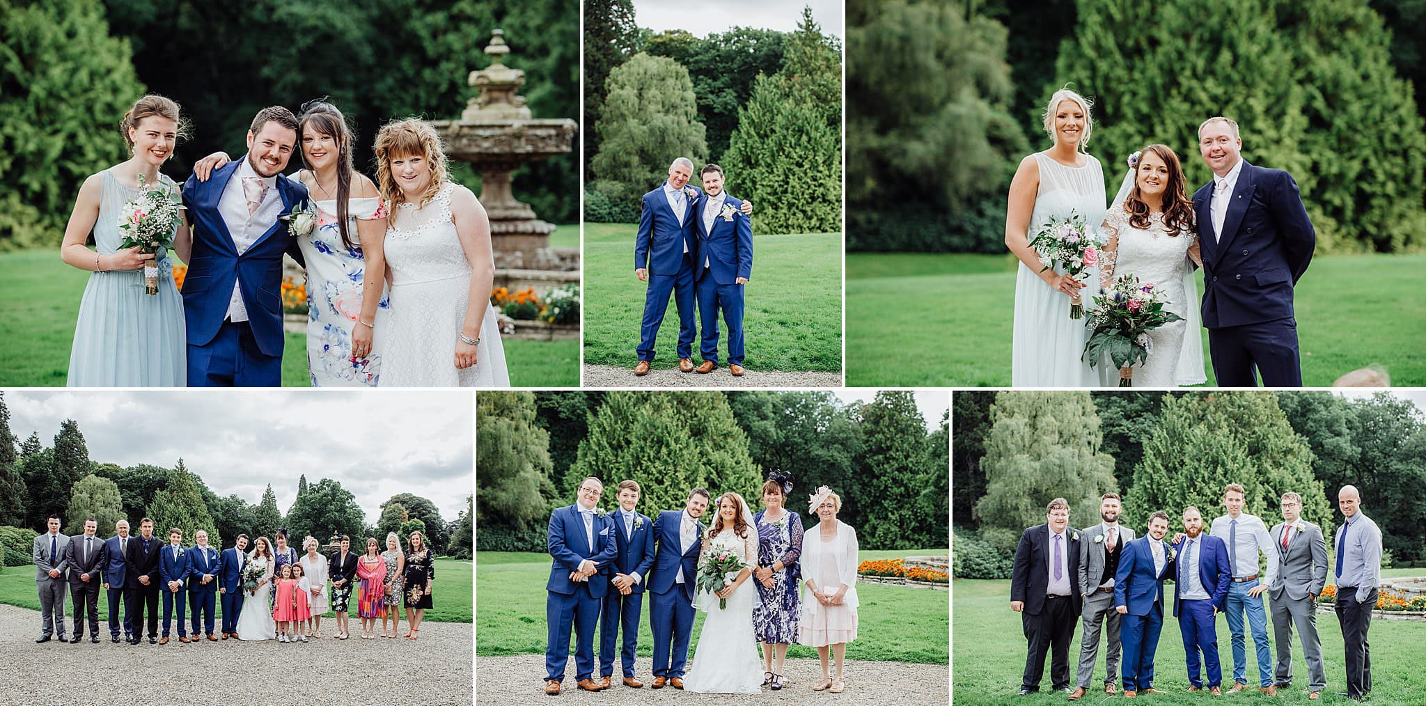 Family photos in the gardens of Gregnog Hall wedding venue