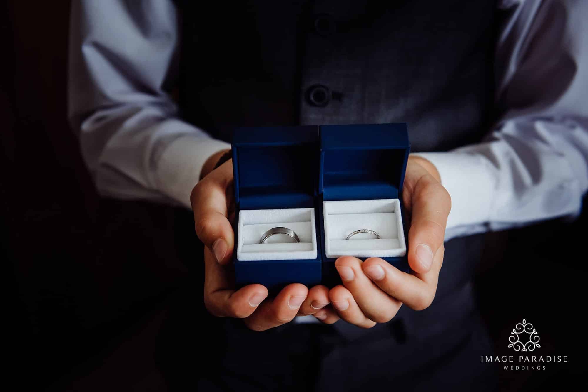 Cotswolds Hotel & Spa wedding photography | Chipping Norton photographer 12 Paige boy holding the wedding rings at the Cotswolds hotel and spa wedding venue
