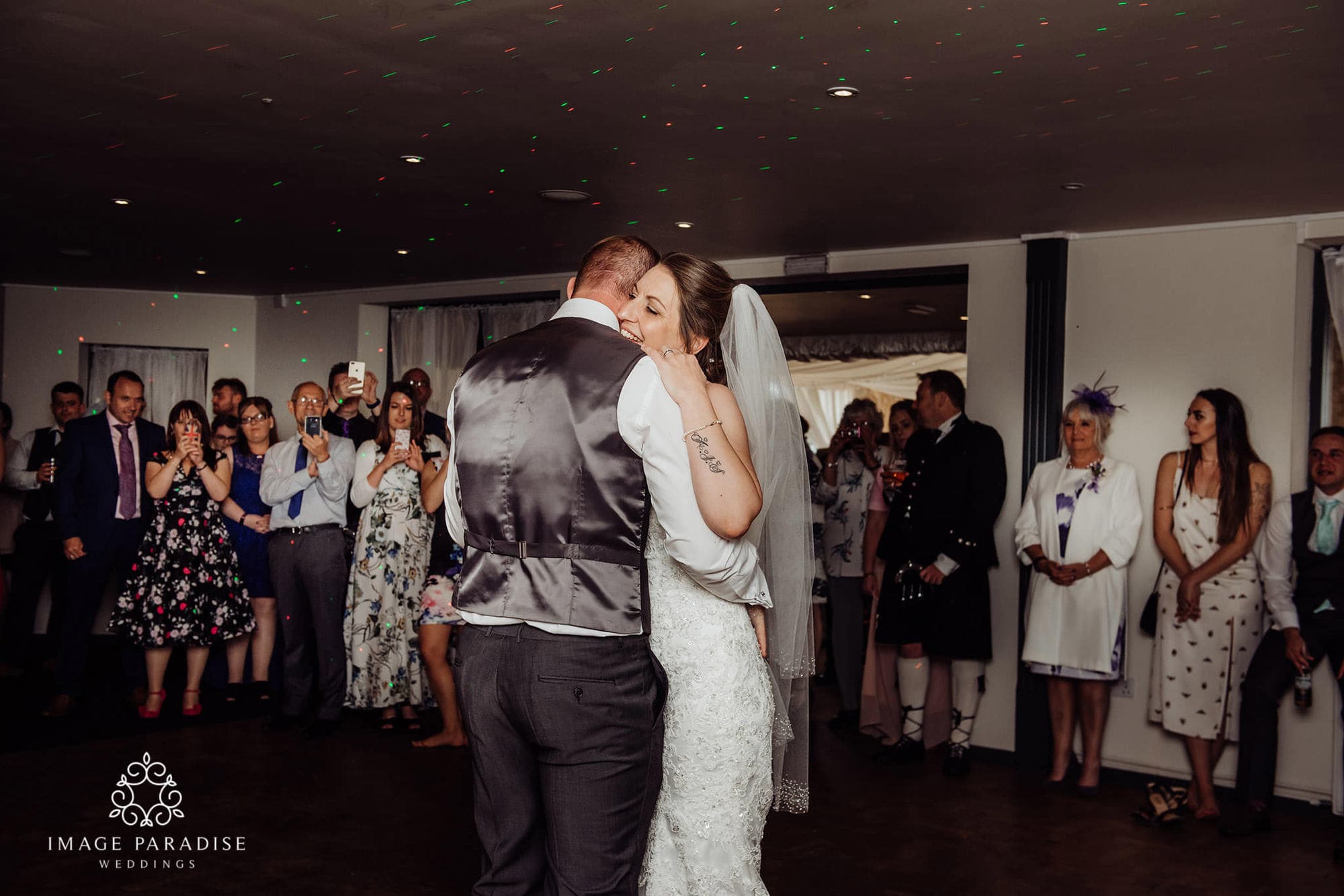 Cotswolds Hotel & Spa wedding photography | Chipping Norton photographer 40 bride and groom slow dance Cotswolds hotel wedding photographers