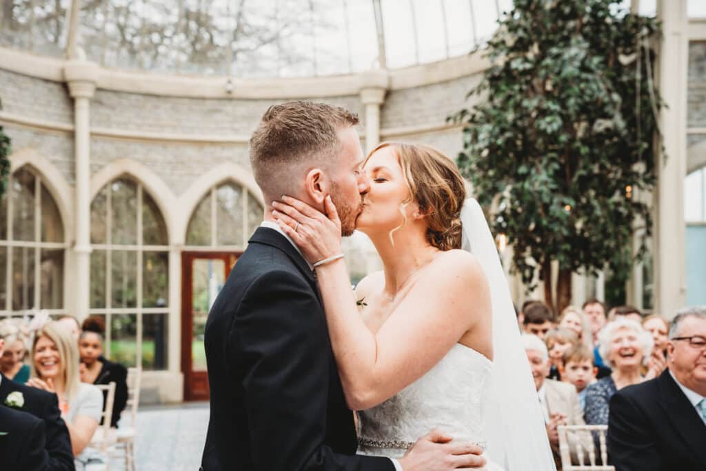 Bristol wedding photographer 8 first kiss